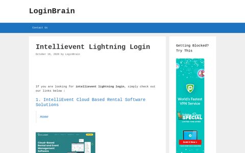 Intellievent Lightning - Intellievent Cloud Based Rental Software ...