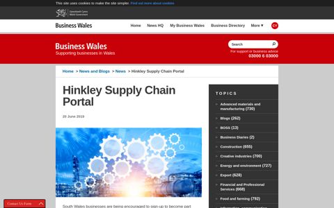 Hinkley Supply Chain Portal | Business Wales