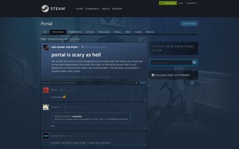 portal is scary as hell :: Portal General Discussions