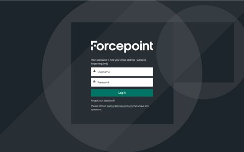 Login - partner@forcepoint.com