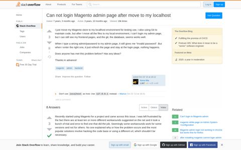 Can not login Magento admin page after move to my localhost ...