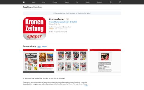 ‎Krone ePaper im App Store