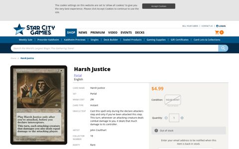 Harsh Justice | Portal | Star City Games
