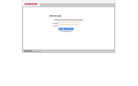 Horizon Software | Carson Dunlop - Horizon Login