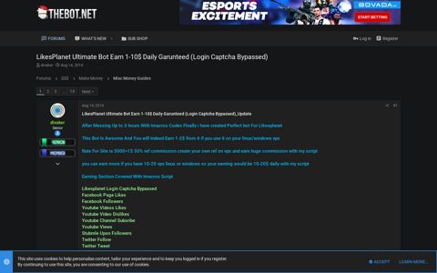 LikesPlanet Ultimate Bot Earn 1-10$ Daily Garunteed (Login ...