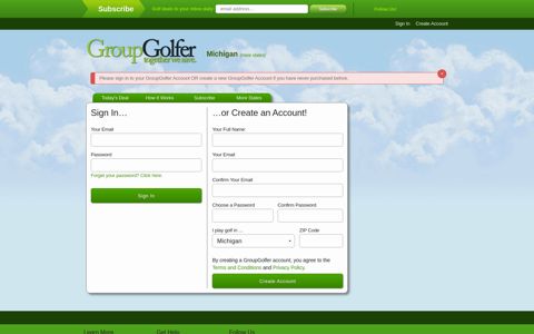 Sign In or Create an Account | GroupGolfer.com