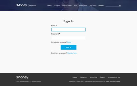 Log in | eMoney Developer Portal