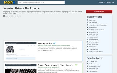Investec Private Bank Login - Loginii.com