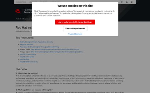 Red Hat Insights Technical FAQ - Red Hat Customer Portal