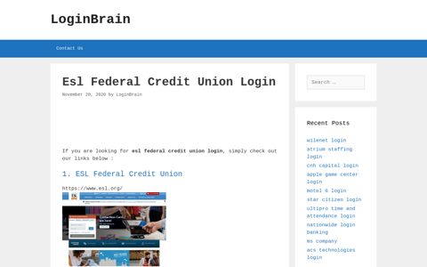 esl federal credit union login - LoginBrain