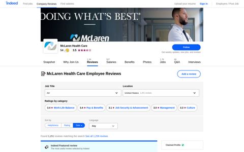 Working at McLaren Health Care: 1,244 Employee Reviews ...