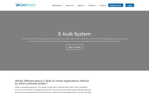 E-bulk System | Online system | fast and smooth dbs check cost