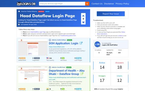 Haad Dataflow Login Page - Logins-DB