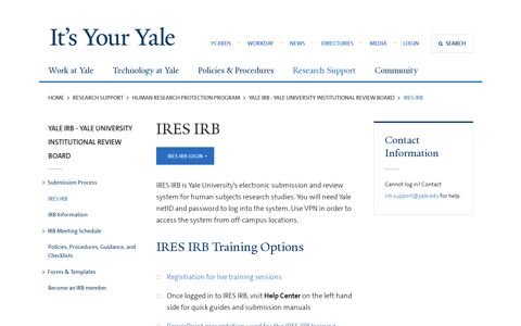 IRES IRB | It's Your Yale