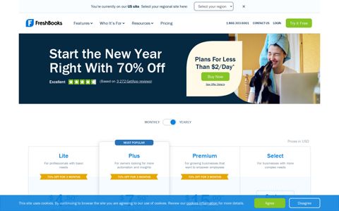 FreshBooks Pricing, Lite, Plus and Premium Packages ...