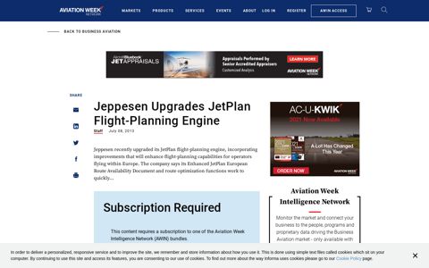 Jeppesen Upgrades JetPlan Flight-planning Engine | Aviation ...