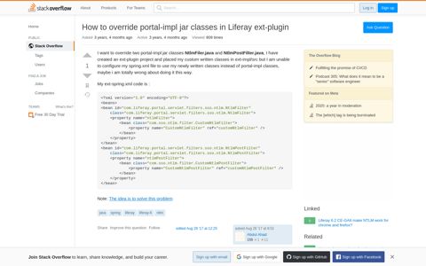 How to override portal-impl jar classes in Liferay ext-plugin ...