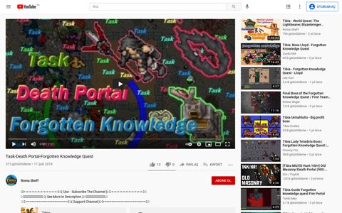 Task-Death Portal-Forgotten Knowledge Quest - YouTube