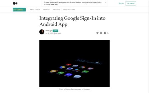 Integrating Google Sign-In into Android App | by Vishnu jm ...