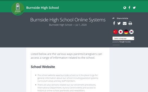 Burnside High School Online Systems - Hail