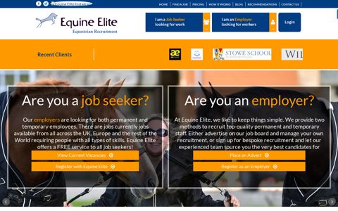 Equine Elite Recruitment | #1 Website for Finding Equine Jobs