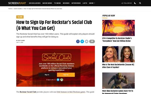 How to Sign Up For Rockstar's Social Club (& What You Can ...