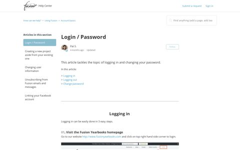 Login / Password – How can we help?