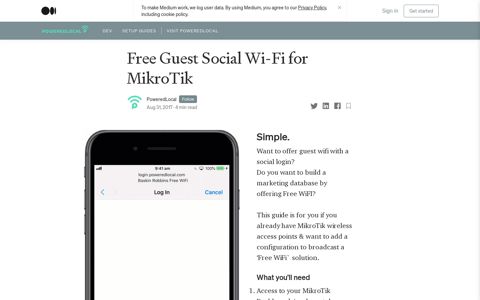Free Guest Social Wi-Fi for MikroTik | by PoweredLocal ...
