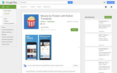 Movies by Flixster, with Rotten Tomatoes – Apps no Google Play