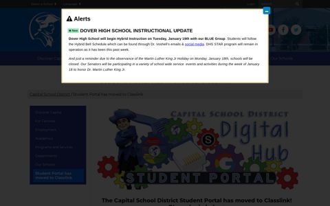 Student Portal has moved to Classlink - Capital School District