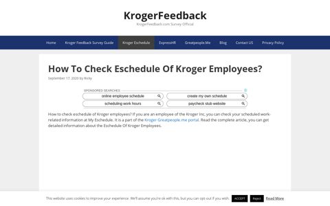 How To Check eSchedule Of Kroger Employees ...