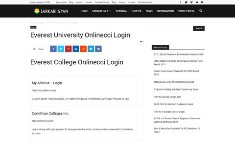 Everest University Onlinecci Login - Update 2020