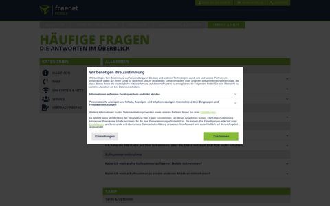 FAQ-Bereich - freenet Mobile
