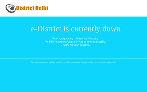 Citizen Login Form - e-District Delhi