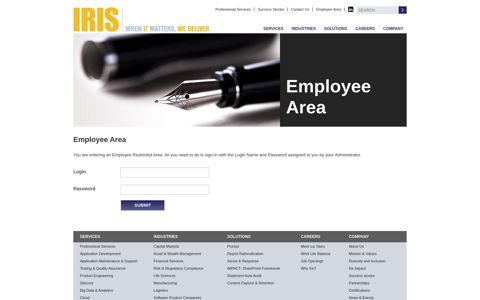 Employee Area - IRIS - IRIS Software