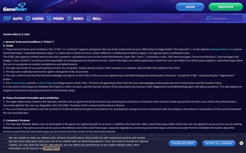 Terms and Conditions | GameTwist Casino