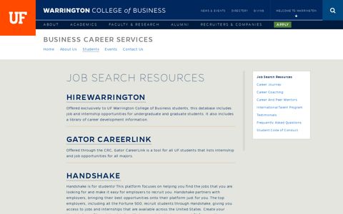Job Search Resources | Career Services | UF Warrington