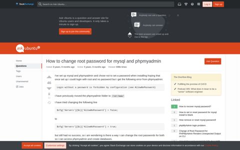 How to change root password for mysql and phpmyadmin ...