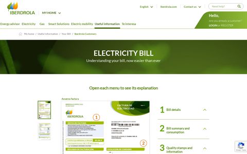 Electricity bill - IBERDROLA