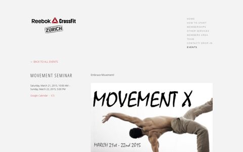 Movement Seminar — Crossfit Zürich