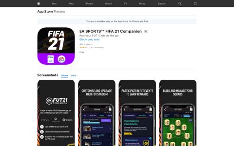‎EA SPORTS™ FIFA 21 Companion on the App Store