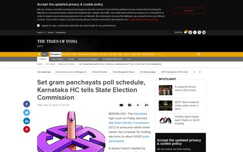 Set gram panchayats poll schedule, Karnataka HC tells State ...