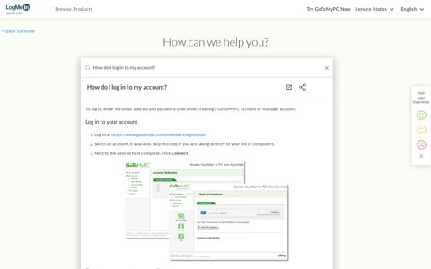 How do I log in to my account? - GoToMyPC Support