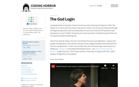 The God Login - Coding Horror