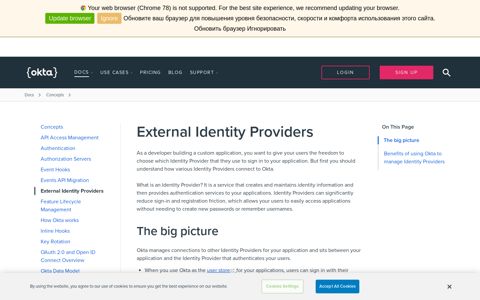 External Identity Providers | Okta Developer