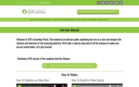 ICN eLearning Portal How To User Guide - Institute of Child ...