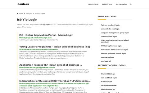 Isb Ylp Login ❤️ One Click Access - iLoveLogin