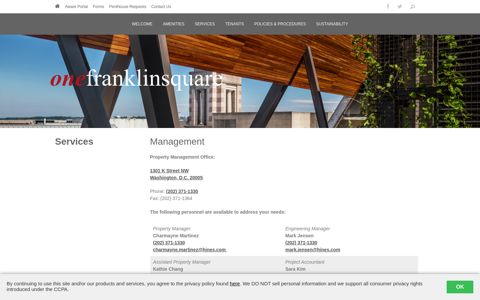 Welcome to One Franklin Square's Tenant® Portal