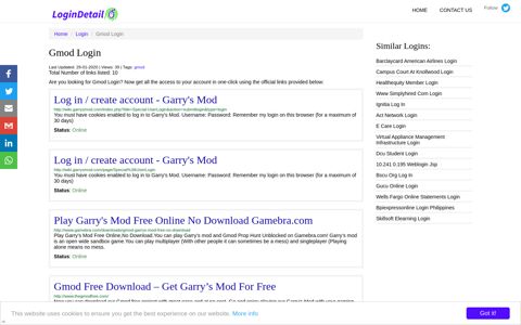 Gmod Login Log in / create account - Garry's Mod - http://wiki ...