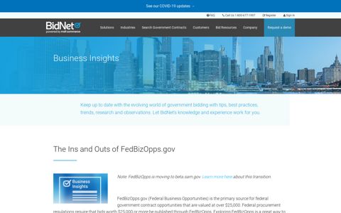 The Ins and Outs of FedBizOpps.gov | BidNet